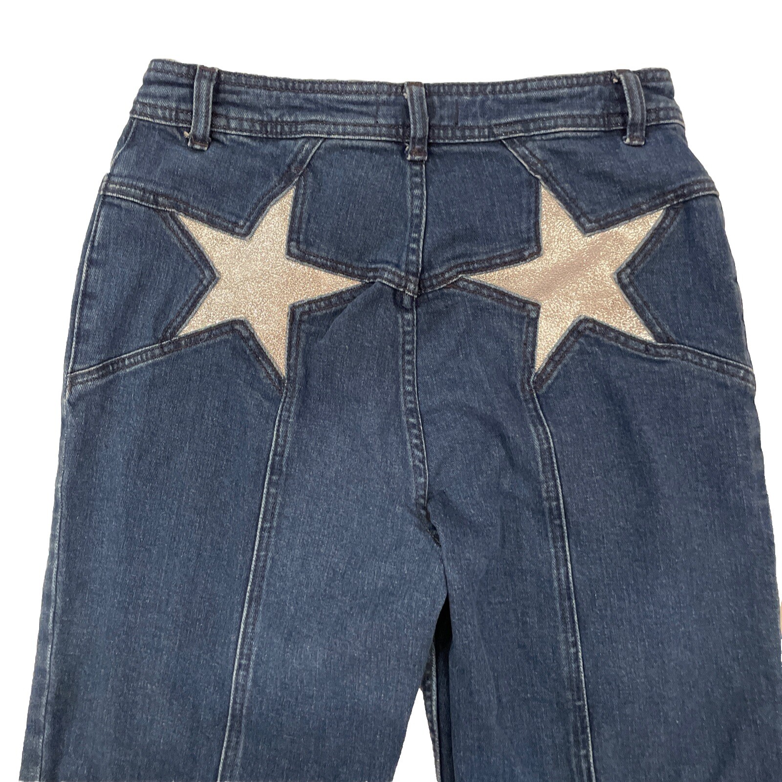 We The Free People Jeans Womens 30 Firecracker Flare High Rise Silver Star 29x32