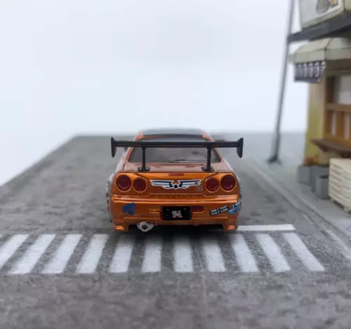 TimeMicro1:64 Nissan Gtr34 Open Limited Edition gold orange Automodell - Bild 6 von 13