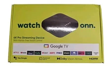 ONN 4K Pro Google TV Streaming Device w Dolby Atmos/Dolby Vision New