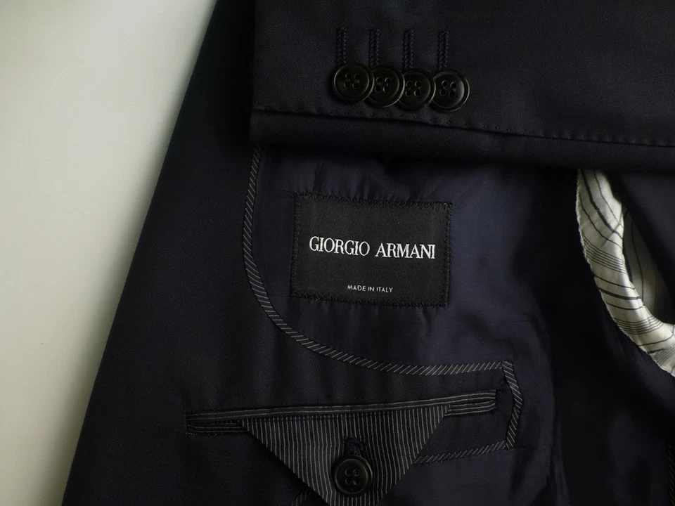 Giorgio Armani Suit 58L/48L Cashmere Black Label Excellent Condition Navy Blue - Image 3 of 4