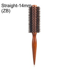 Boar Bristle Round Hair Brush Wooden Handle Styling Blow Dry Brush for Women