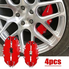 4x Red 3D Front Rear Disc Brake Caliper Cover Set Car Modification Accessories