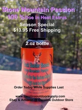 Deer Scent / Lure Buck Buster Scents Doe in Heat Estrus 2.oz Free Shipping