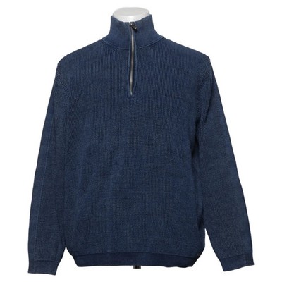 Engbers, Strickpullover, Größe: L, Blau, Baumwolle, Einfarbig, Rippenstrick #tZj