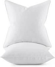 18X18 Pillow Inserts, Pack of 2 down Feather Premium Throw Pillows with Cotton F