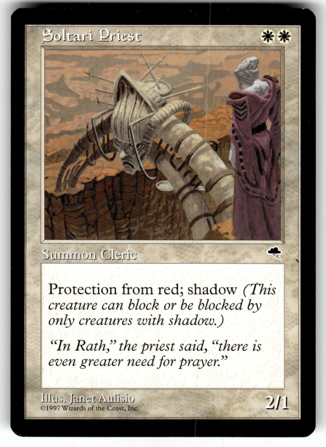 MTG Magic The Gathering Tempest Card TMP 46/350 Soltari Priest