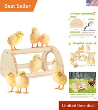 Natural Pine Chicken Perch with Mirror  Jungle Gym for Large Birds