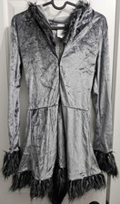 Silver Wolf Halloween Costume with Hoodie Adult Size Medium 6-8