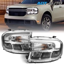 For Ford Maverick 2022-2024 Chrome w/ LED DRL...