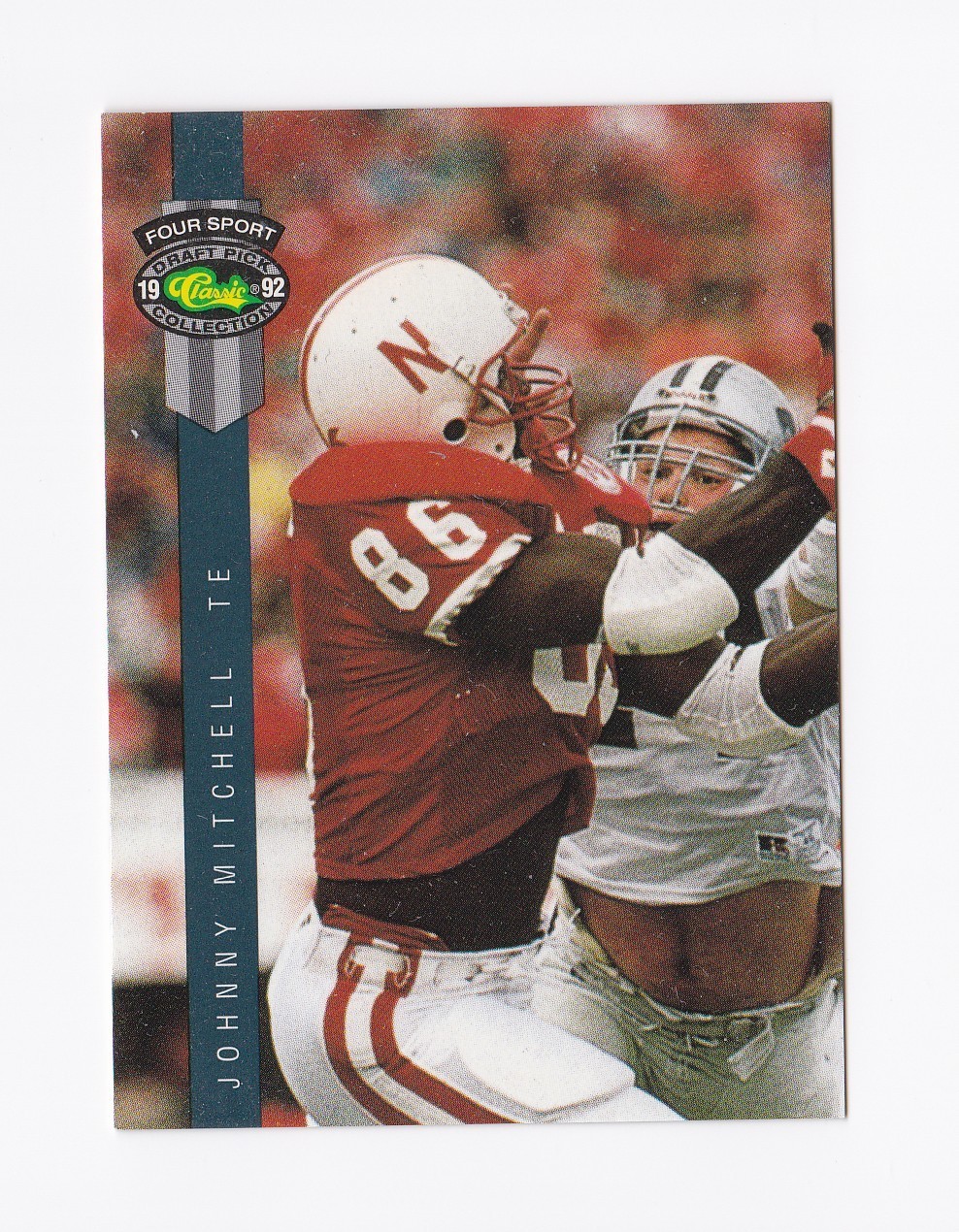1992 Classic Four Sport #123 Johnny Mitchell RC 49ers Nebraska Huskers