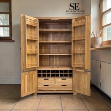 Natural Solid Oak  Kitchen Larder Romsey Range From Oak  Furnitureland