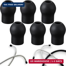 6pcs Stethoscope Ear Tips Replacement, Black Stethoscope Ear Pieces