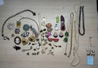 Vintage Estate Costume Jewelry Lot SOME Sterling Silver & Mixed Metal