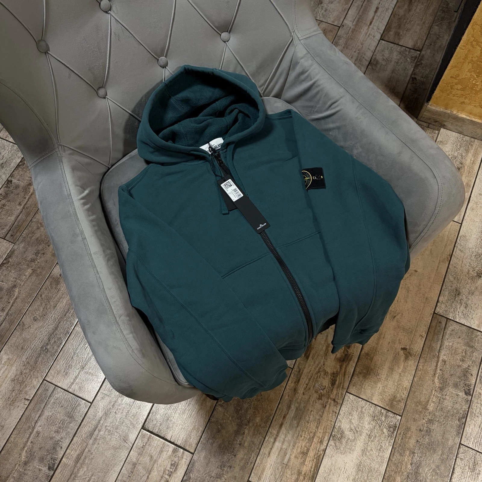 ❗️RARE❗️Stone Island Dark Green Zip Hoodie Size M