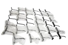 35pcs Black Metal Slatwall Display Hook Peg Hanger Retail Fixture 4" Bracket