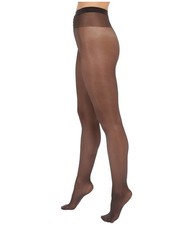 Wolford L137421 Womens Nearly Black Satin Touch 20 Sheer Tights Size L