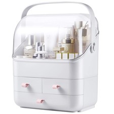 Large Makeup Organizer w Drawers Beauty Organizer Makeup Box Holder Vanity Or...
