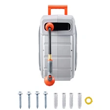 Retractable Garden Hose Reel 1/2 Inch x 65 ft Wall Mounted Garden Hose Reel