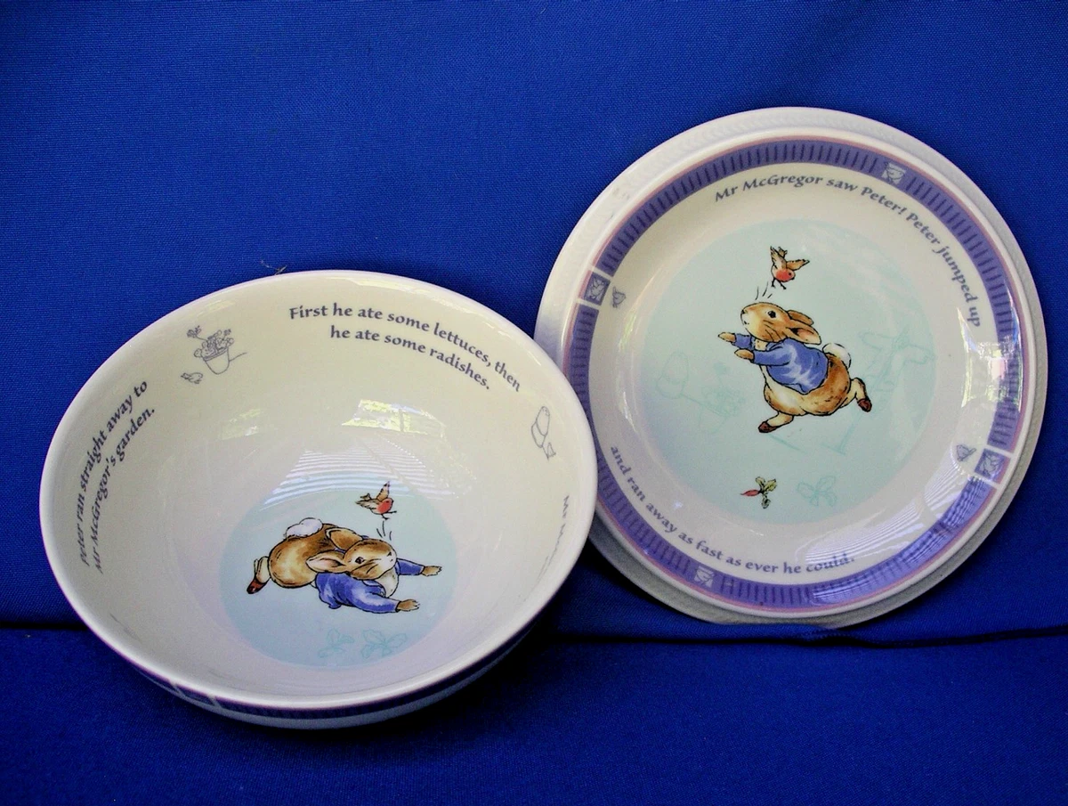 Beatrix Potter ウサギ ボウル Preços baixos em Wedgewood Peter Rabbit Conjunto Indiana Wedgwood