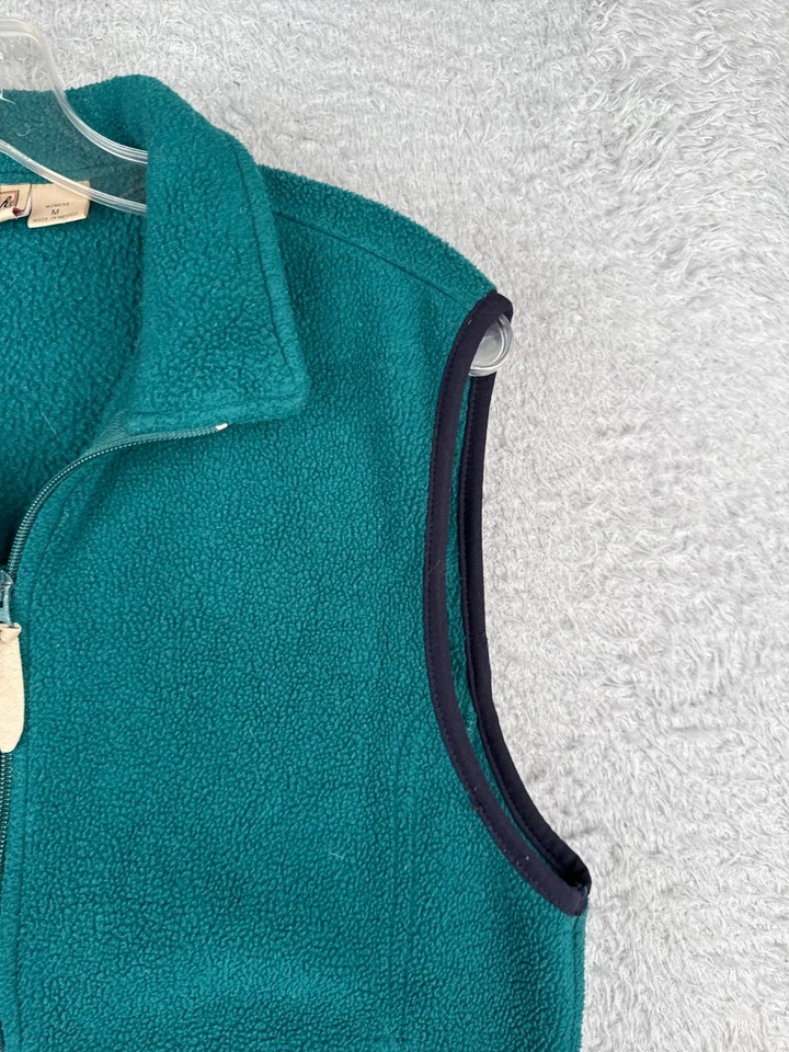 Chaleco Woolrich DE COLECCIÓN Mujer Medio Verde azulado Cremallera Completa Manga Larga Poliéster Vellón Foto 2 de 4