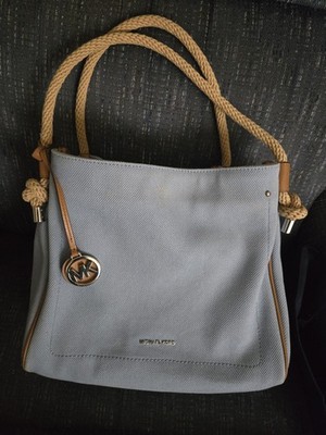 Michael Kors Isla Large Grab Bag Chambray Blue Tote Bag