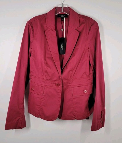 Neu mit Etikett Talbots weinrot Baumwollmischung Blazer Jacke Damengröße 4 - Bild 1 von 5