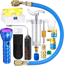Ac Leak Detector Kit R1234yf R134a R410a Hand Push Compressor 1oz30ml Oil Uv Dy Ac Leak Detector Kit R1234yf R134a R410a Hand Push Compressor 1oz30ml Oil Uv Dy