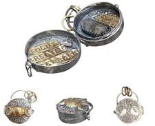 Triple Moon Silver Locket With Tree Life,Handmade Spell Locket New UK-