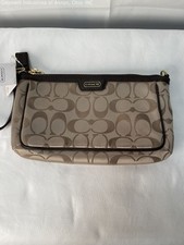 NWT Certified Authentic Tan/brown Coach Wristlet