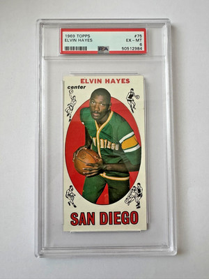 Elvin Hayes RC 1969 Topps PSA 6 !!! ROOKIE NBA TOP 75 HALL OF FAME TALLBOY