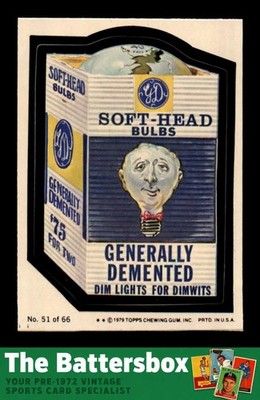 1979 Topps Wacky Packages #51 Generally Demented  Rerun EX+ X3752891