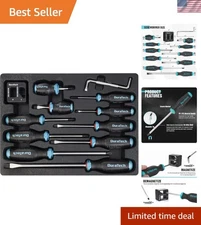 Versatile 12-Piece Screwdriver Set: 5 Phillips, 5 Slotted & Magnetizer Included
