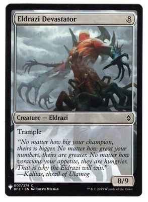 Magic The Gathering MTG Mystery Pack Karte Eldrazi Devastator