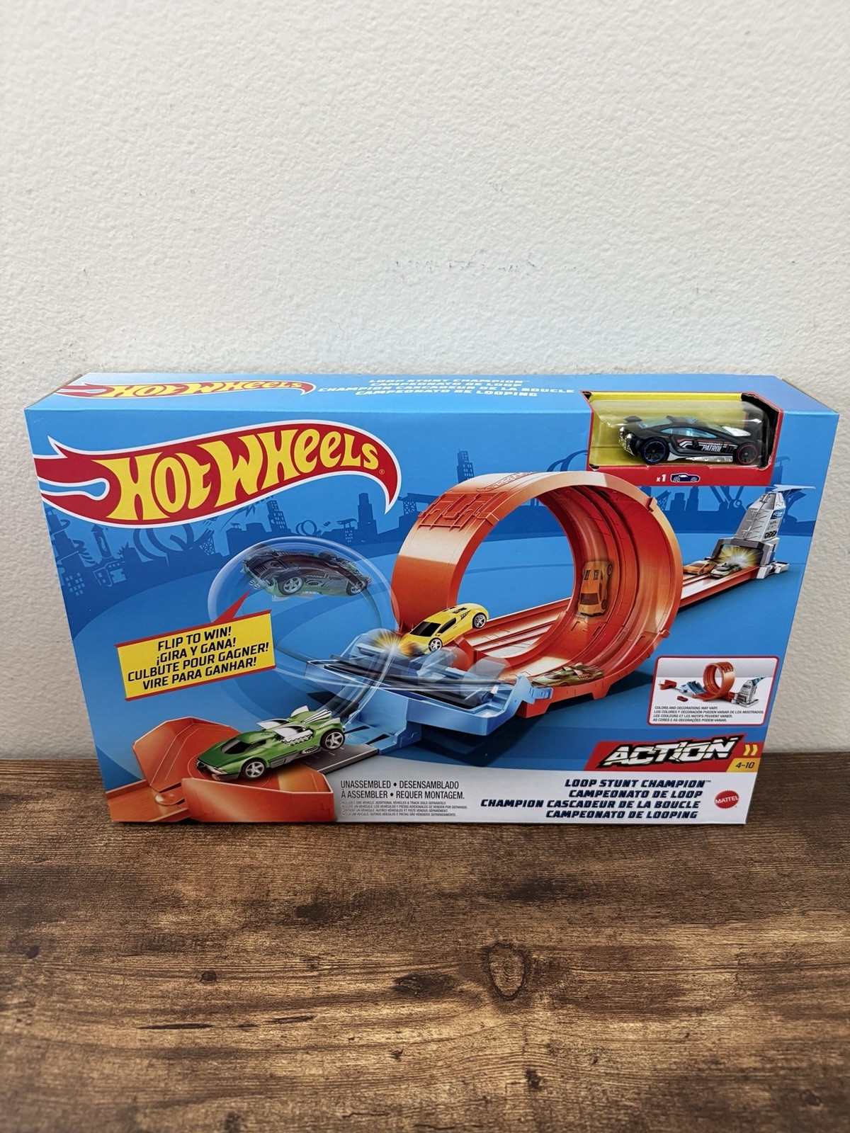 Hot Wheels Track Set Loop Stunt Champion Dual-Track Loop wit