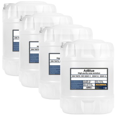 80 LITER ADBLUE MANNOL HARNSTOFFLÖSUNG SCR ABGASREINIGUNG DIESEL TDI AD BLUE