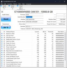 Seagate IronWolf 10TB NAS Internal HDD CMR 3.5in SATA 7200 RPM (ST10000VN000)