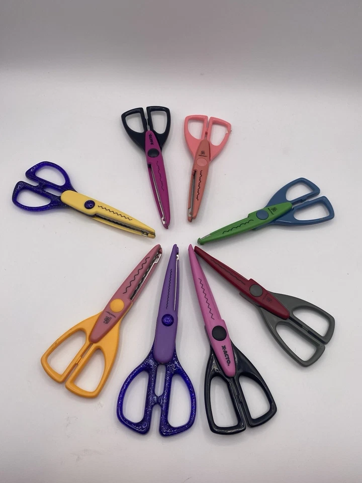 X-Acto & Paper Shapers Edgers Decorative Edge Scissors Scrapbooking Lot of 8 - Image 2 of 4
