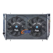 3 ROW Aluminum Radiator+Fans for 1982-1996 Jaguar XJS L6 Engine 3.6L 4.0L AT