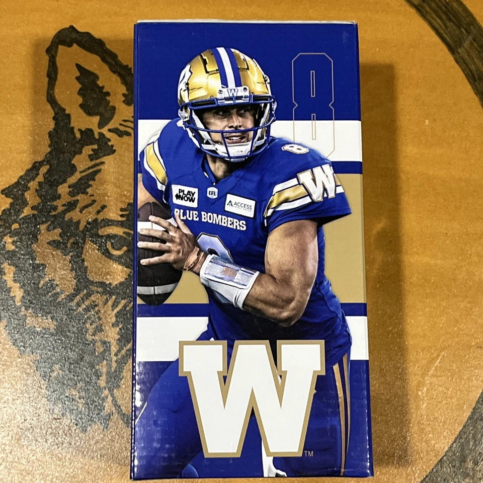 Quarterback Zach Collares Edición Limitada Bobblehead #8 Winnipeg Blue Bombers Foto 4 de 4