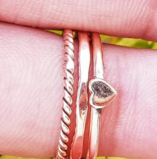 Solid Pure Copper Minimalist Healing Ring, Handmade, Unisex Ring, Set of 3