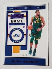 2019-20 Panini Contenders RUDY GOBERT Game Ticket Purple /49 - Jazz Timberwolves