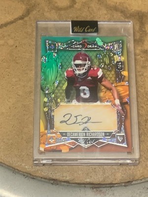2024 Wild Card 5 Draw Decamerion Richardson Sparkles Auto Modern Teal/Orange #/4