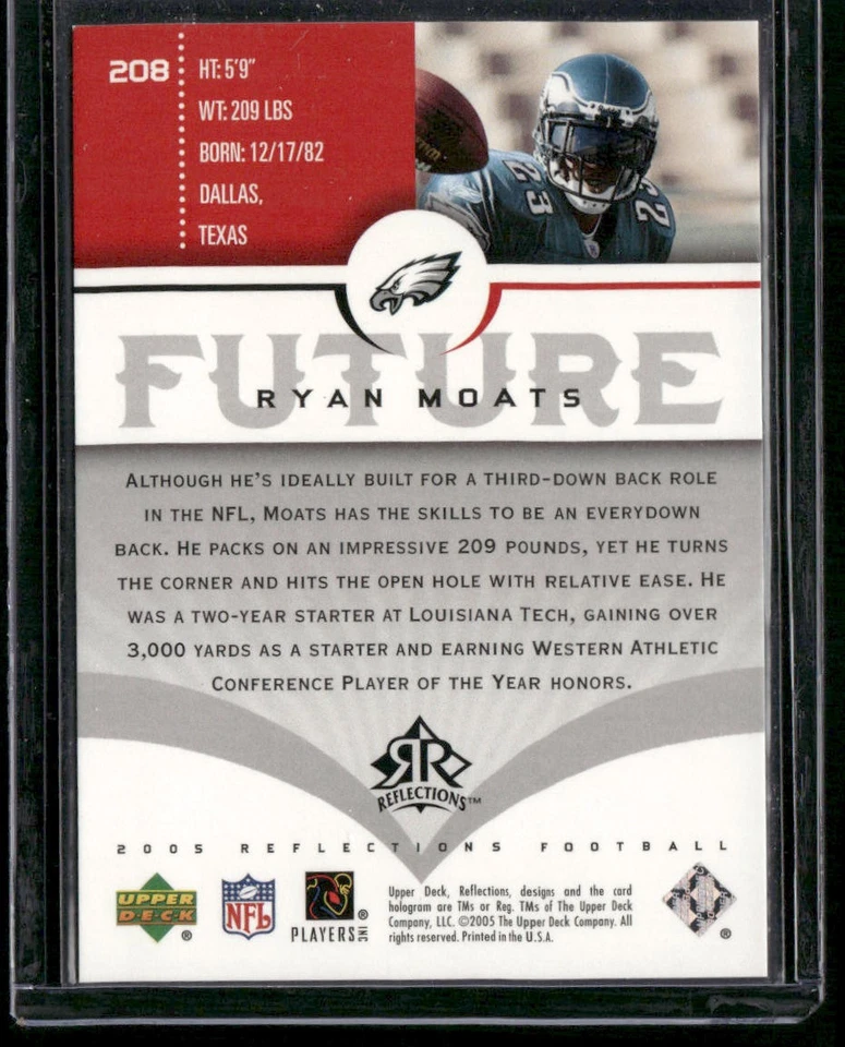 2005 Upper Deck Reflections #208 Ryan Moats #/699 - Image 2 of 2