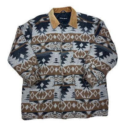 Neiman Marcus Jacket Southern Western Geometric Aztec Desighn Pattern Med Wool