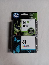 HP 61XL Black  61 Tri-Color 2 Pack Genuine Ink Cartridges - New 11/22 4/23