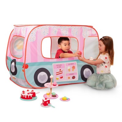 Battat Sweet Treats Pop-Up Shop Tent,25-Piece Dessert Set Toddler Preschool Toys