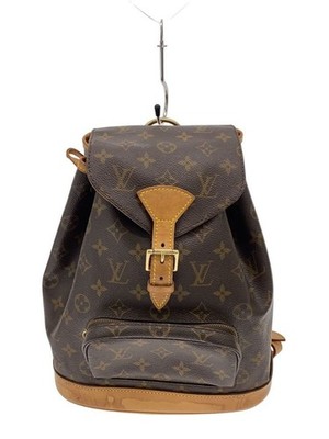 LOUIS VUITTON Backpack Montsouris MM Monogram Canvas PVC BRW Used
