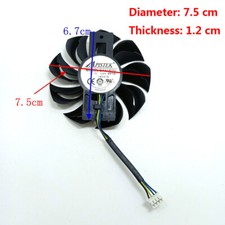 For Dylan RX460 GA81B2U diameter 75mm DC 12V 0.38A dual ball graphics fan