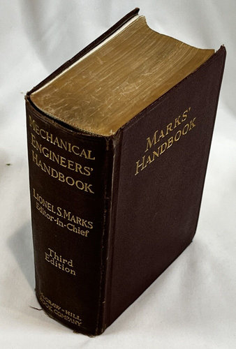 Lionel S. Marks MECHANICAL ENGINEERS' HANDBOOK 1931 McGraw-Hill 3rd Edition - Picture 2 of 7