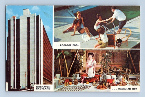 1960'S. SHERATON EASTLAND MOTOR HOTEL. PORTLAND, MAINE. POSTCARD HH25